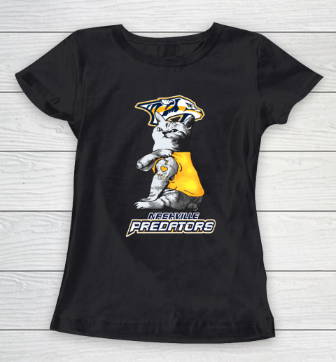 NHL My Cat Loves Nashville Predators Hockey Women's T-Shirt
