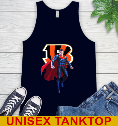 NFL Superman DC Sports Football Cincinnati Bengals Tank Top 3