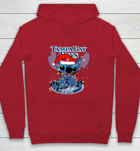 Tampa Bay Rays MLB noel stitch Baseball Christmas Youth Hoodie 6