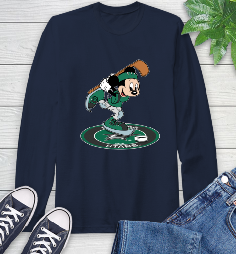 NHL Hockey Dallas Stars Cheerful Mickey Disney Shirt Long Sleeve T-Shirt 4