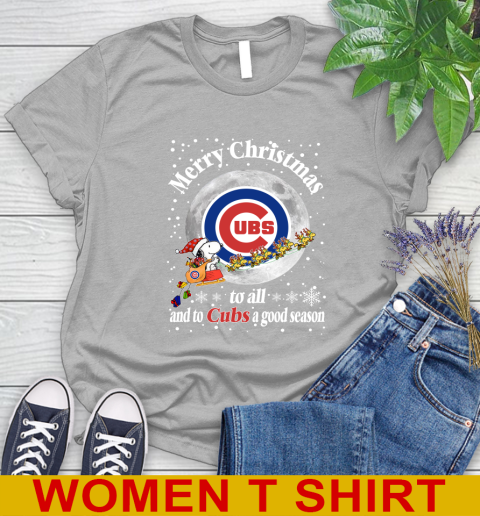 Chicago Cubs Merry Christmas To All And To Cubs A Good Season MLB Baseball Sports Women's T-Shirt 5