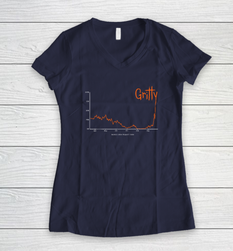 Gritty Tigers Women's V-Neck T-Shirt 7