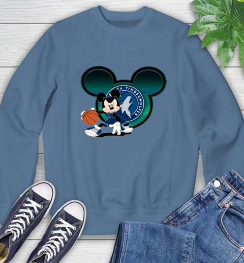 NBA Minnesota Timberwolves Mickey Mouse Disney Basketball Sweatshirt 7