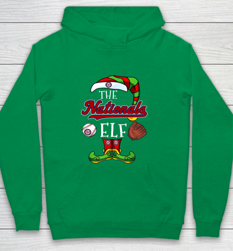 Washington Nationals Christmas ELF Funny MLB Youth Hoodie 4