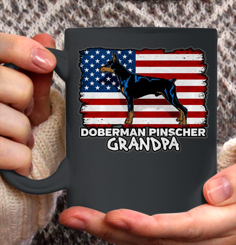 Grandpa Funny Gift Apparel  Mens Doberman Pinscher Grandpa Ceramic Mug 11oz