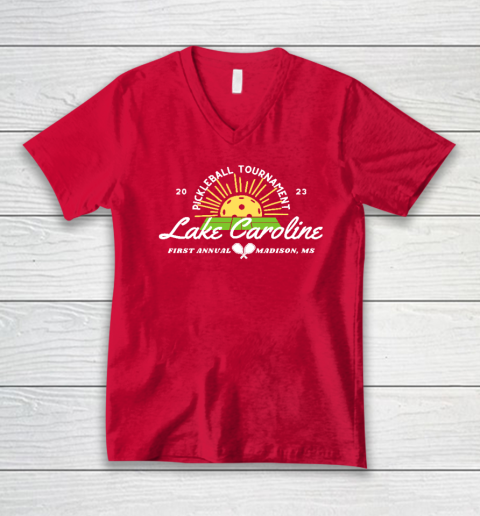 Lake Caroline Pickleball Tournament 2023 V-Neck T-Shirt 5