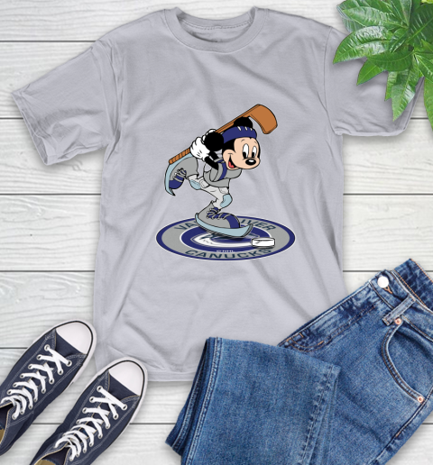 NHL Hockey Vancouver Canucks Cheerful Mickey Disney Shirt T-Shirt - Image 7