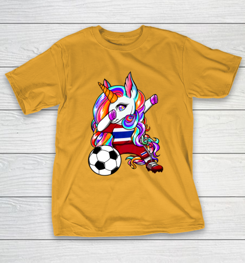 Dabbing Unicorn Thailand Soccer Fans Jersey Thai Football T-Shirt 3