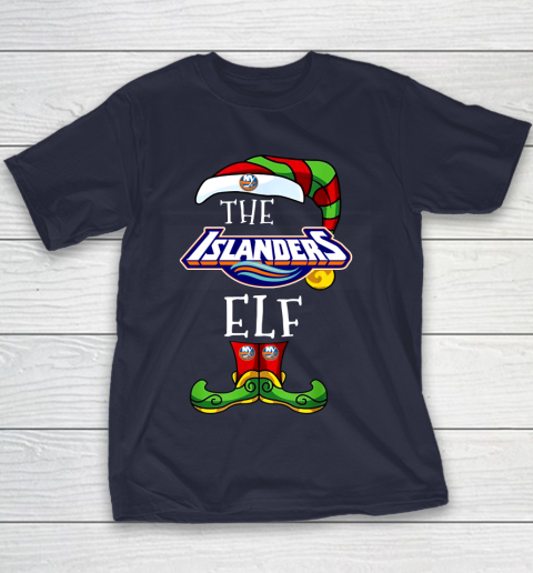 New York Islanders Christmas ELF Funny NHL Youth T-Shirt 2