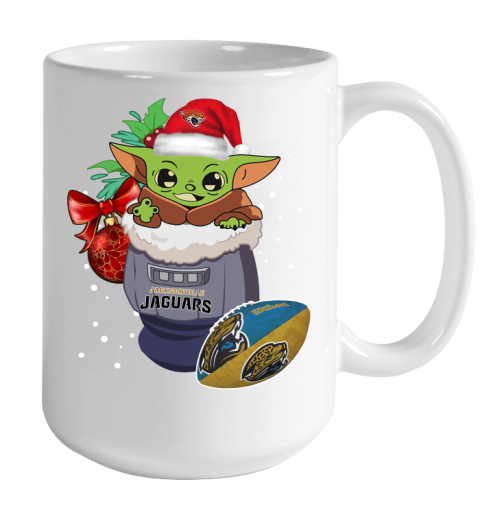 Jacksonville Jaguars Christmas Baby Yoda Star Wars Funny Happy NFL Color Changing Mug 15oz 2