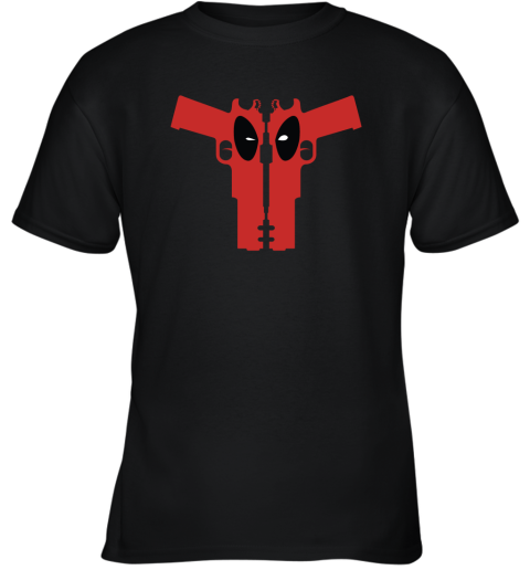 Deadpool Gun Watching You Youth T-Shirt