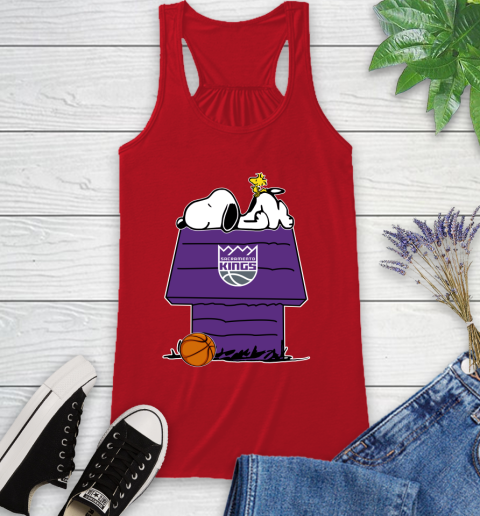 Sacramento Kings NBA Basketball Snoopy Woodstock The Peanuts Movie Racerback Tank 6