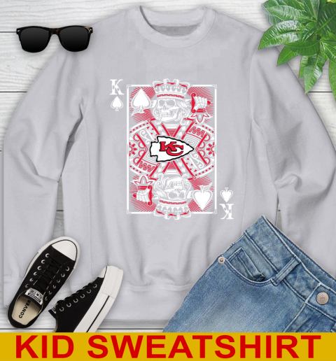 Kansas City Chiefs NFL Football The King Of Spades Death Cards Shirt Youth Sweatshirt 3