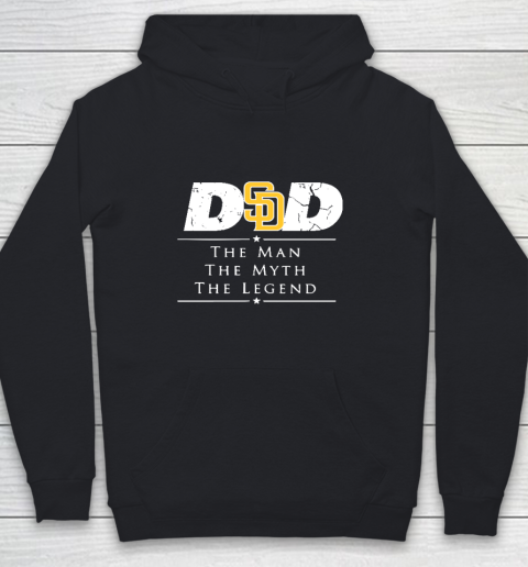 San Diego Padres MLB Baseball Dad The Man The Myth The Legend Youth Hoodie