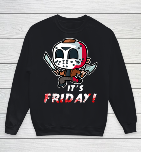It's Friday 13th Halloween Horror Movies Humor Costume Youth Sweatshirt