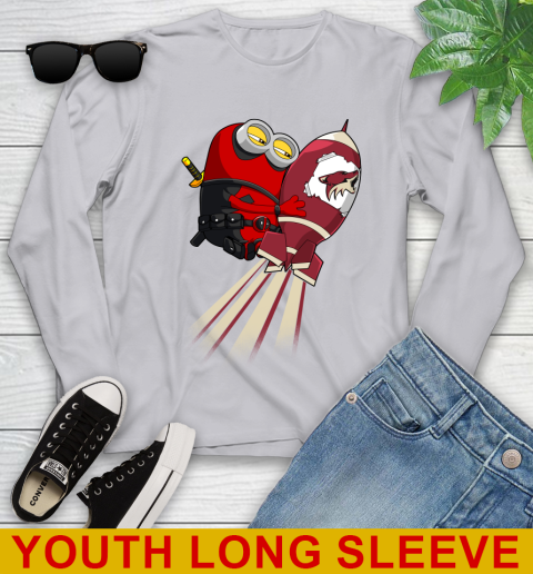 NHL Hockey Arizona Coyotes Deadpool Minion Marvel Shirt Youth Long Sleeve 5
