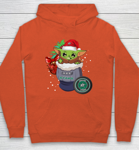 Dallas Stars Christmas Baby Yoda Star Wars Funny Happy NHL Hoodie 5