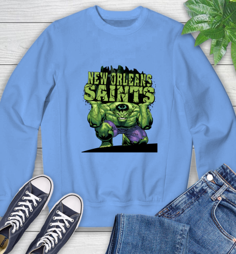 New Orleans Saints NFL Football Incredible Hulk Marvel Avengers Sports Sweatshirt 11