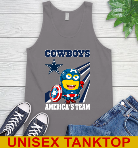 NFL Football Dallas Cowboys Captain America Marvel Avengers Minion Shirt Tank Top 6