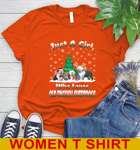 Christmas Just a girl who love old english sheepdogs dog pet lover 87
