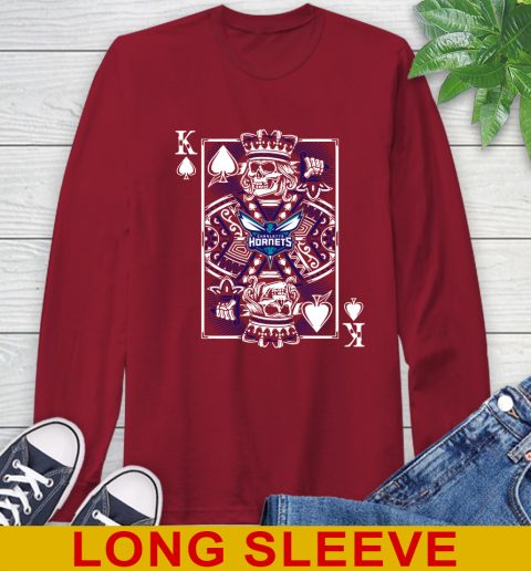 Charlotte Hornets NBA Basketball The King Of Spades Death Cards Shirt Long Sleeve T-Shirt 9