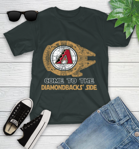 MLB Come To The Arizona Diamondbacks Side Star Wars Baseball Sports Youth T-Shirt 6