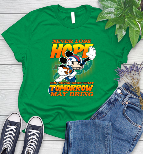 Buffalo Bills NFL Football Mickey Disney Never Lose Hope (1) Women's T-Shirt 9