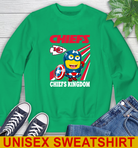 NFL Football Kansas City Chiefs Captain America Marvel Avengers Minion Shirt Sweatshirt 8