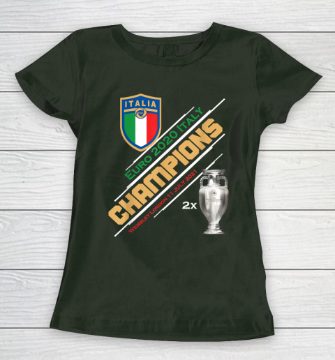 Italy Champions 2020 Euro Forza Azzurri Italia Football Women's T-Shirt 4