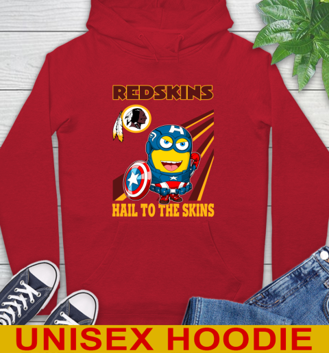 NFL Football Washington Redskins Captain America Marvel Avengers Minion Hail To The Skín Shirt Hoodie 10