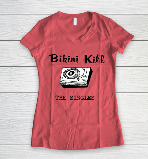 Bikini Kill The Singles Women's V-Neck T-Shirt 3