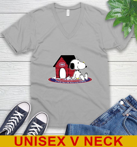 NHL Hockey Montreal Canadiens Snoopy The Peanuts Movie Shirt V-Neck T-Shirt 4