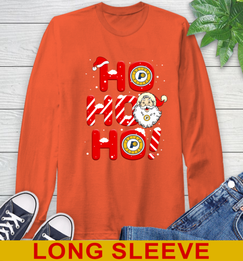 Indiana Pacers NBA Basketball Ho Ho Ho Santa Claus Merry Christmas Shirt Long Sleeve T-Shirt 4
