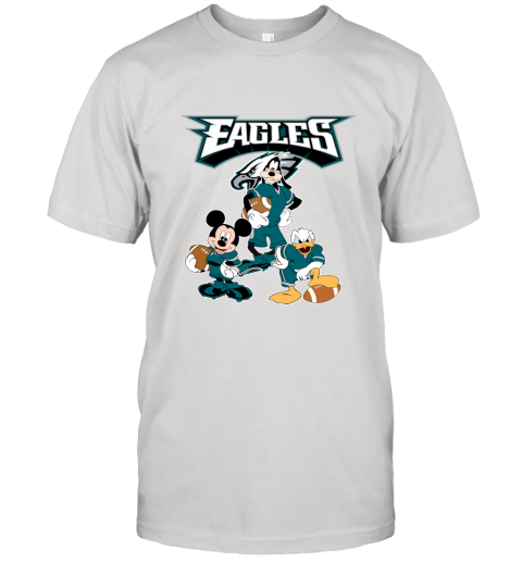 Mickey Donald Goofy The Three Philadelphia Eagles Football Shirts Unisex Jersey Tee