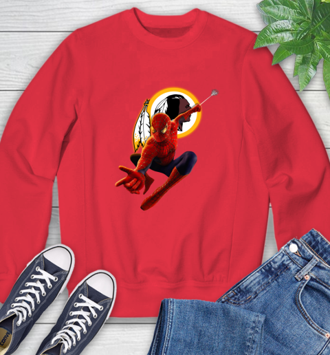 NFL Spider Man Avengers Endgame Football Washington Redskins Sweatshirt 10