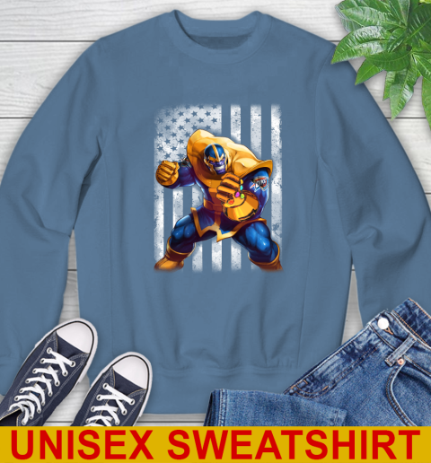 NBA Basketball Oklahoma City Thunder Thanos Marvel American Flag Shirt Sweatshirt 10