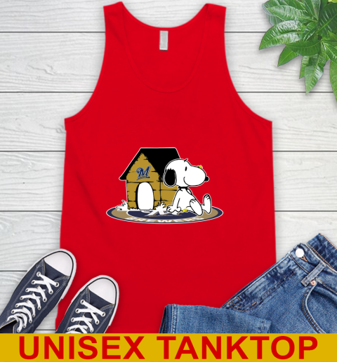 MLB Baseball Milwaukee Brewers Snoopy The Peanuts Movie Shirt Tank Top 6