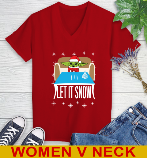 Christmas Baby Yoda And Cocaine Let It Snow Star Wars Shirts 82