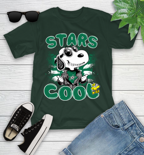 NHL Hockey Dallas Stars Cool Snoopy Shirt Youth T-Shirt 4