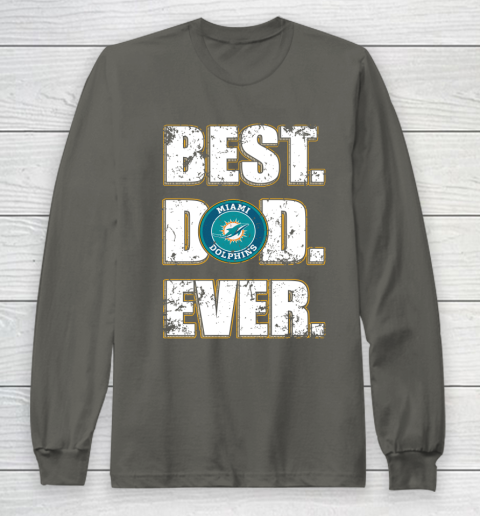 NFL Miami Dolphins Football Best Dad Ever Family Shirt Long Sleeve T-Shirt 5