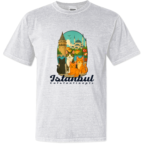 Istanbul, Turkey – Catstantinople City of Cats Dyed Heavyweight T-Shirt