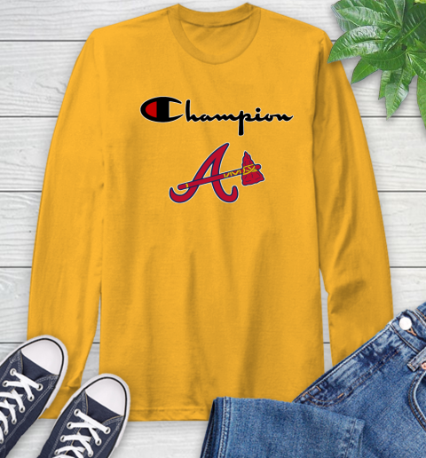 MLB Baseball Atlanta Braves Champion Shirt Long Sleeve T-Shirt 2