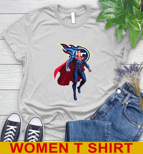 NFL Superman DC Sports Football Tennessee Titans Women's T-Shirt