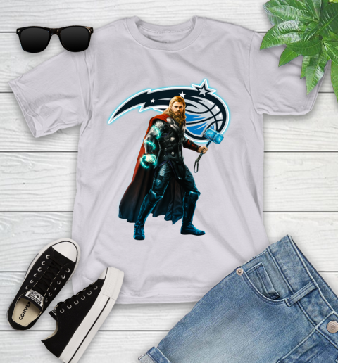 NBA Thor Avengers Endgame Basketball Orlando Magic Youth T-Shirt 4