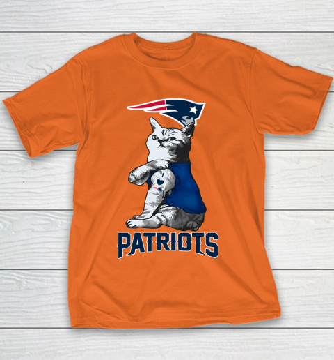 NFL Football My Cat Loves New England Patriots Youth T-Shirt 4