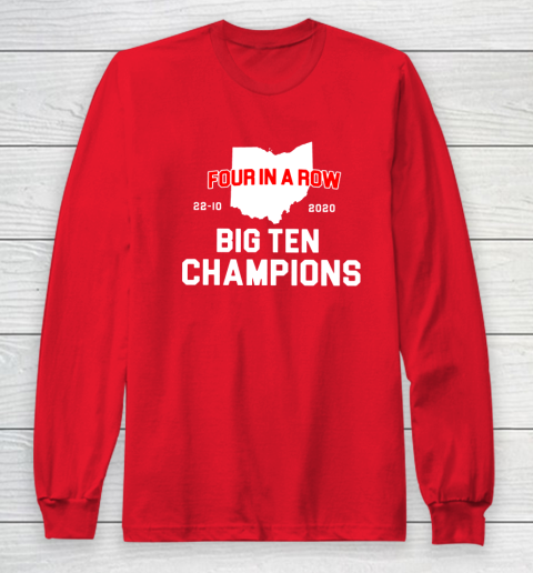 Big Ten Champions Four in a Row 2020 Long Sleeve T-Shirt 7