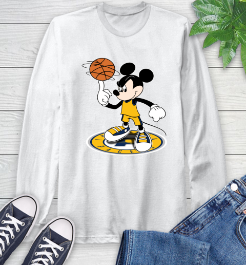 NBA Basketball Indiana Pacers Cheerful Mickey Disney Shirt Long Sleeve T-Shirt 2
