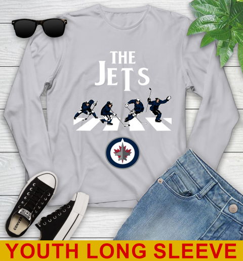NHL Hockey Winnipeg Jets The Beatles Rock Band Shirt Youth Long Sleeve 5