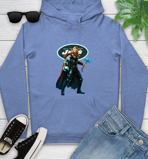 NFL Thor Avengers Endgame Football New York Jets Youth Hoodie 13 NFL Thor Avengers Endgame Football New York Jets Youth Hoodie - Image 13