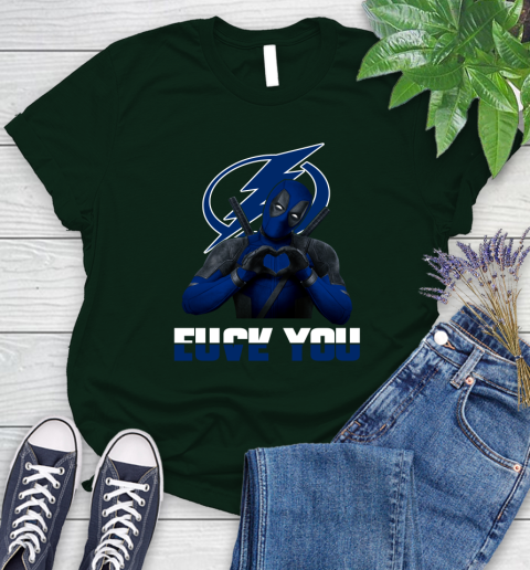 NHL Tampa Bay Lightning Deadpool Love You Fuck You Hockey Sports Women's T-Shirt 6